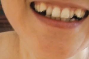 Close up movie with a wench eating cum which this babe receives from her twat