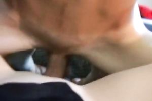 Nerdy guy bonks his girl's wet crack and tries to slip his knob in her ass