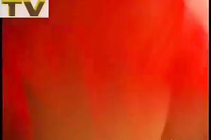 Beautiful housewife in red slutty suit craves to make water on web camera