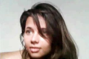 Shy Latina webcam teen shows me her adorable natural love melons