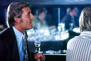 Sizzling breasty cutie disrobes for judges on the podium