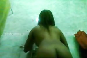 Amazing swarthy playgirl shows off her assets on a camera