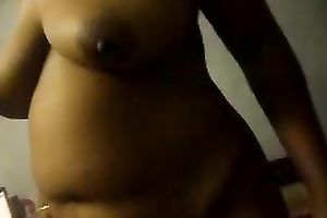 Chubby Indian milf demonstrates her nude body to me