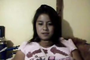 Mexican GF gets lustful on camera and flashes her cookie