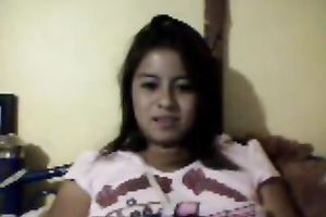 Mexican GF gets lustful on camera and flashes her cookie