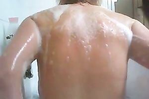 Flashing my bra buddies and a-hole for the web camera during the time that taking a washroom