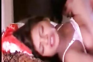 Awesome sex scene with sexy exotic dark brown babe groaning