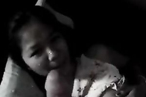 My Asian GF masturbates for me and then this babe goes str8 for my cock