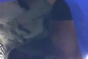 A marvelous and corpulent girl got filmed upskirt outside