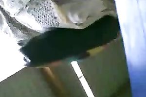 A marvelous and corpulent girl got filmed upskirt outside