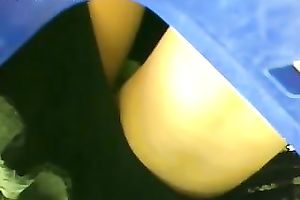 A marvelous and corpulent girl got filmed upskirt outside