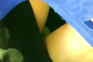 A marvelous and corpulent girl got filmed upskirt outside