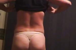 My wifey disrobes and shows her natural whoppers and cunt for the web camera