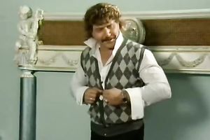 Dark haired slut receives a load of cum on her marvelous face