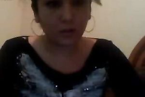 Cute exotic dark brown lastly flashes her slit on web camera