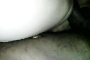 Chunky pale skin breasty floozy drilled in the booty on webcam