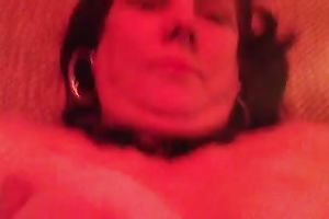 Filthy woman rubs and infers fucks her own pussy and play with her love bubbles