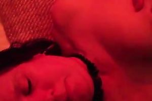 Filthy woman rubs and infers fucks her own pussy and play with her love bubbles