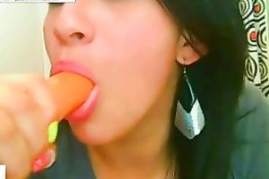 My ravishing Colombian GF with large round titties masturbates for me on cam