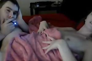 My perky-boobed GF lets me play with her love tunnel in front of a cam