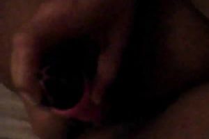 Drilling my juicy slit with a sex-toy and filming closeup