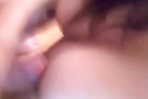 My corpulent husband licks my prick after titfucking it