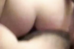 Brunette sweetie sucks my ramrod and receives her unshaved love tunnel smashed