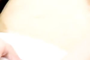 Lusty dark brown beauty masturbates with her muff open wide