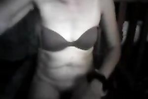 Filipino bitch with no boobs is rubbing her muff for me