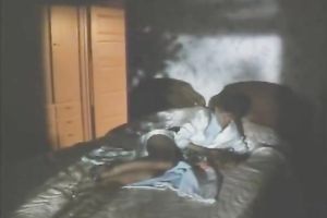 Two appealing blondies fuck one hawt dude in the barn