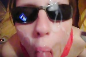 Horny dirty slut wife blows rod like professional porn actress