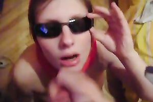 Horny dirty slut wife blows rod like professional porn actress