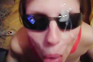 Horny dirty slut wife blows rod like professional porn actress