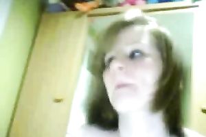 My insanely kinky girlfriend sucks my knob in front of the web camera