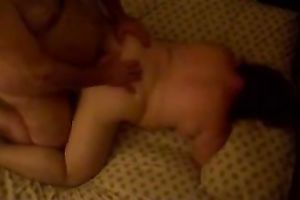 My chubby paramour fucks my love tunnel in the missionary pose and from behind