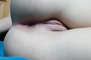 Hypnotizing and charming brunette hair shows her pussy closeup