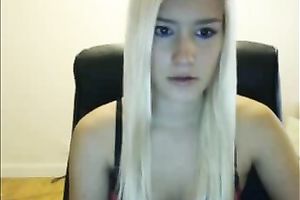 Extra wicked blondie shows her petite bra buddies to me