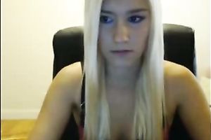 Extra wicked blondie shows her petite bra buddies to me