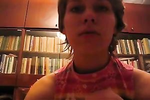 Cute Russian girlfriend obediently takes a load on her face