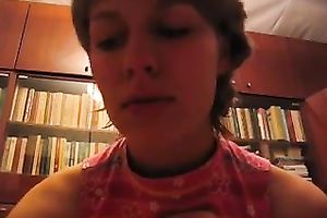 Cute Russian girlfriend obediently takes a load on her face