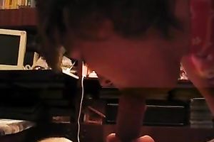 Cute Russian girlfriend obediently takes a load on her face
