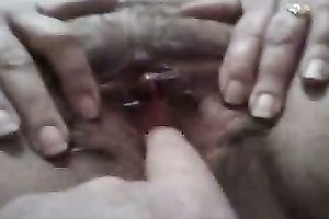 My overweight amateur wife plays with her hairy fur pie and lets me touch it