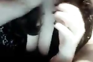 Brown haired GF with large palatable wobblers is giving me a great orall-service