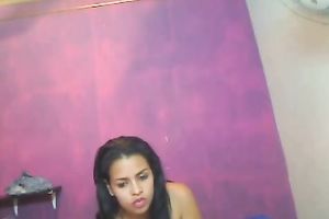 Boobalicious non-professional Colombian chick positions for me on cam