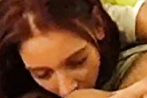 Blowjob from my juvenile redhead girlfriend on POV hawt livecam vid