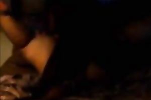 Black chap pounding my overweight white muff after movie scene night