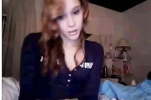 Extremely cute American white wife showing brassiere and pants