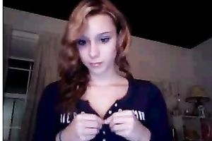 Extremely cute American white wife showing brassiere and pants