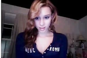 Extremely cute American white wife showing brassiere and pants