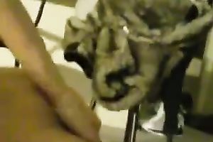 Dominican black skin dirty slut wife blows my giant brown 10-Pounder on livecam